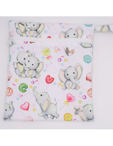 Wetbag 'Elefantenfreunde' – Die Nasstasche mit Elefanten-Motiv - Seitenansicht
