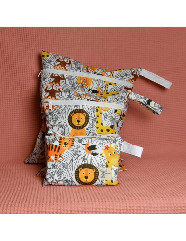 Wetbag 'Dschungeltiere' – Die Nasstasche mit Safari-Motiv - Rückansicht