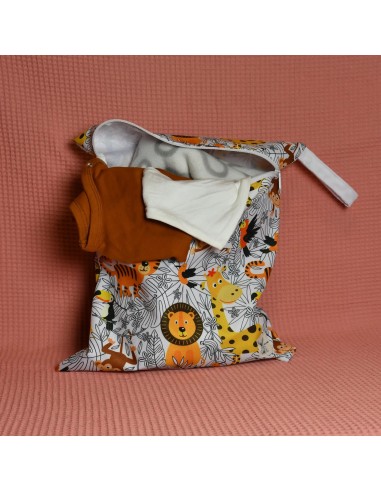 Wetbag 'Dschungeltiere' – Die Nasstasche mit Safari-Motiv - Nahaufnahme