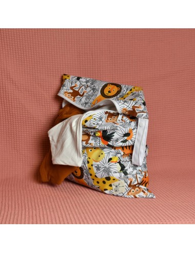 Wetbag 'Dschungeltiere' – Die Nasstasche mit Safari-Motiv - Seitenansicht
