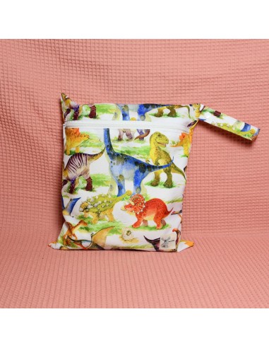 Wetbag 'Bunte Urzeitgiganten' – Die Nasstasche mit Dino-Motiv - Nahaufnahme