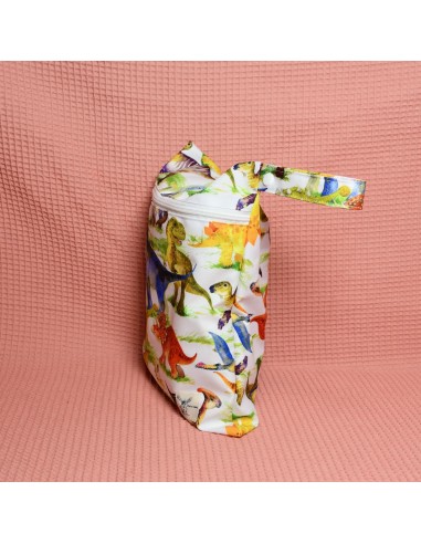 Wetbag 'Bunte Urzeitgiganten' – Die Nasstasche mit Dino-Motiv - Handgemacht in Bayern