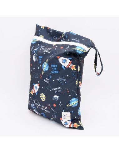 Wetbag 'Galaktische Abenteuer' – Die Nasstasche mit Weltraum-Motiv - Rückansicht
