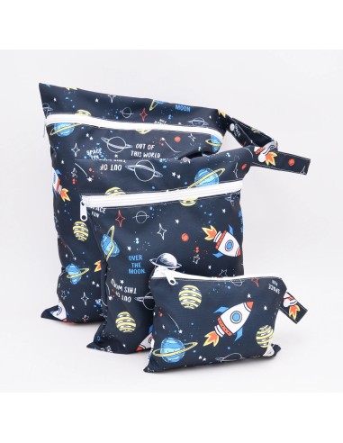 Wetbag 'Galaktische Abenteuer' – Die Nasstasche mit Weltraum-Motiv - Qualitätsmerkmal