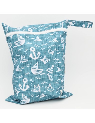 Wetbag 'AHOY, kleiner Matrose' – Die maritime Nasstasche - Rückansicht