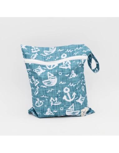 Wetbag 'AHOY, kleiner Matrose' – Die maritime Nasstasche - Nahaufnahme