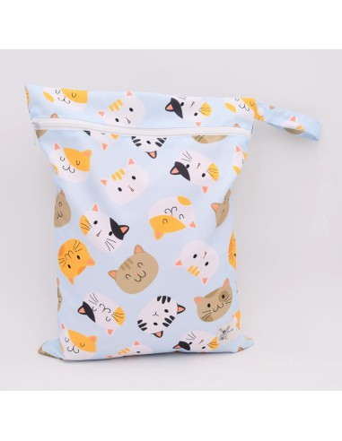 Wetbag 'Miez Mauz' – Die Nasstasche mit Katzen-Motiv - Stoffstruktur und Material