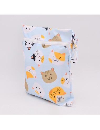 Wetbag 'Miez Mauz' – Die Nasstasche mit Katzen-Motiv - Handgemacht in Bayern