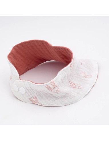 Wendehalstuch 'Hasen & Rot' | 2-in-1 Design, personalisierbar - Stoffstruktur und Material