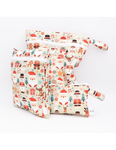 Wetbag 'Weihnachts-Wunderland' | Die festliche Nasstasche - Stoffstruktur und Material