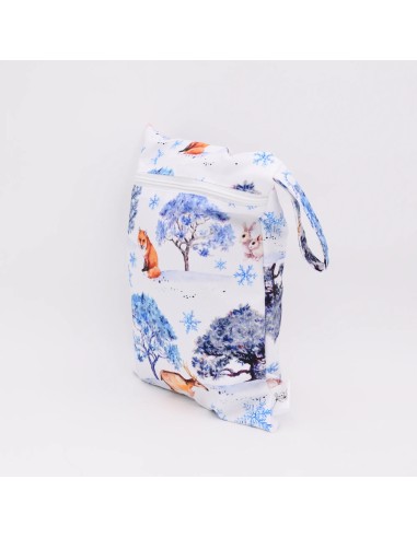 Wetbag 'Winterzauber' | Nasstasche mit Winterlandschaft - Nahaufnahme
