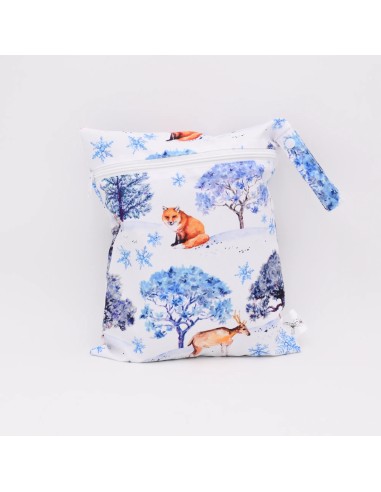 Wetbag 'Winterzauber' | Nasstasche mit Winterlandschaft - Handgemacht in Bayern