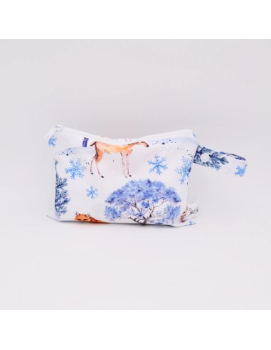 Wetbag 'Winterzauber' | Nasstasche mit Winterlandschaft - Seitenansicht