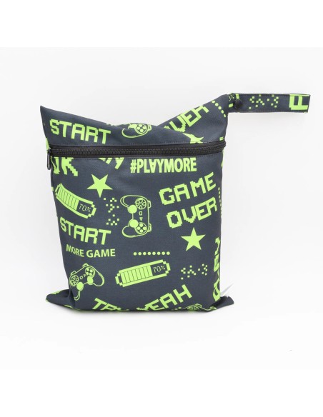 Wetbag 'Game Over' | Wasserfeste Nasstasche im coolen Gamer-Design - Handgemacht in Bayern