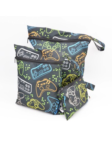 Wetbag 'Joypad' | Nasstasche im bunten Retro-Controller-Design - Rückansicht