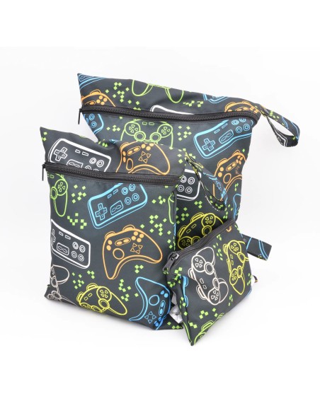 Wetbag 'Joypad' | Nasstasche im bunten Retro-Controller-Design - Rückansicht