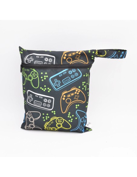 Wetbag 'Joypad' | Nasstasche im bunten Retro-Controller-Design - Handgemacht in Bayern