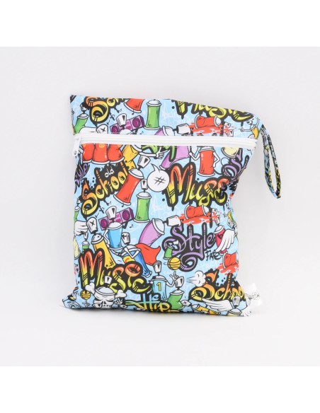 Wetbag "Urban Artist" | Die Nasstasche im coolen Graffiti-Style - Nahaufnahme