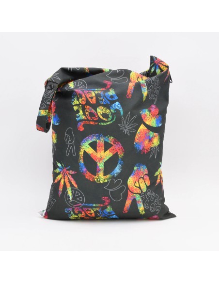 Wetbag "Good Vibes" | Die Nasstasche im bunten Peace-Style - Weitere Perspektive