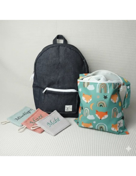 Geschenkset "Abenteuer-Starter" – Rucksack, Wetbag & Waschlappen
