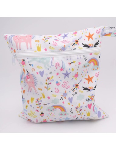 Geschenkset "Einhorn-Wunder" – Turnbeutel, Wetbag & Halstuch - Verarbeitung im Detail