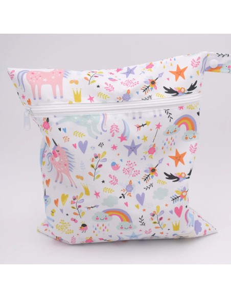 Geschenkset "Einhorn-Wunder" – Turnbeutel, Wetbag & Halstuch - Verarbeitung im Detail