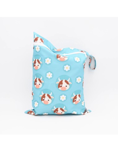 Wetbag "Alm-Glück" | Die Nasstasche mit süßem Kuh-Design - Stoffstruktur und Material