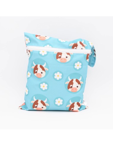 Wetbag "Alm-Glück" | Die Nasstasche mit süßem Kuh-Design - Praktisch im Alltag