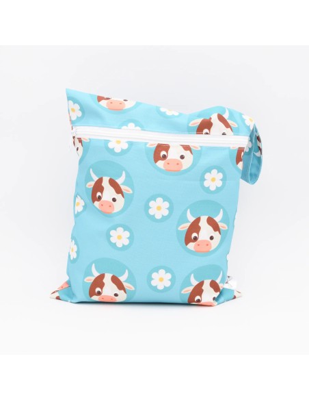 Wetbag "Alm-Glück" | Die Nasstasche mit süßem Kuh-Design - Praktisch im Alltag