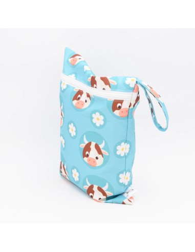 Wetbag "Alm-Glück" | Die Nasstasche mit süßem Kuh-Design - Nahaufnahme