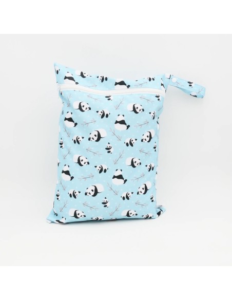Wetbag "Panda-Pause" | Die Nasstasche mit putzigem Panda-Design - Stoffstruktur und Material
