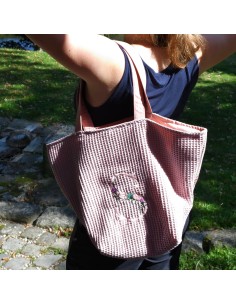 Personalisierte Waffel-Umhängetasche "Altrosa" | Mommy Bag