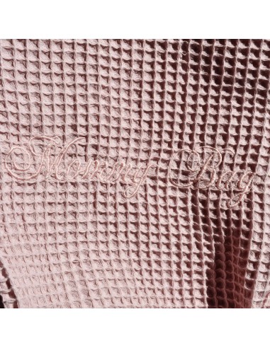 Personalisierte Waffel-Umhängetasche "Altrosa" | Mommy Bag - Rückansicht