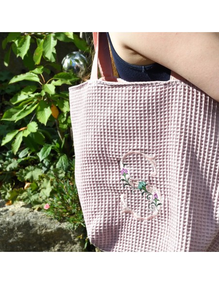 Personalisierte Waffel-Umhängetasche "Altrosa" | Mommy Bag - Praktisch im Alltag