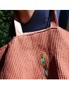 Personalisierte Waffel-Umhängetasche "Ziegelrot" | Mommy Bag