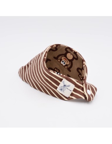 Wendehalstuch 'Affen & Streifen' | 2-in-1 Design, personalisierbar - Weitere Perspektive