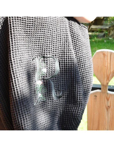 Personalisierte Waffel-Umhängetasche "Schwarz" | Mommy Bag - Handgemacht in Bayern