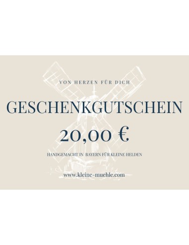 Digitaler Geschenkgutschein 20,00 € | kleine mühle