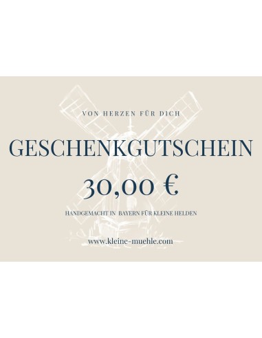 Digitaler Geschenkgutschein 30,00 € | kleine mühle