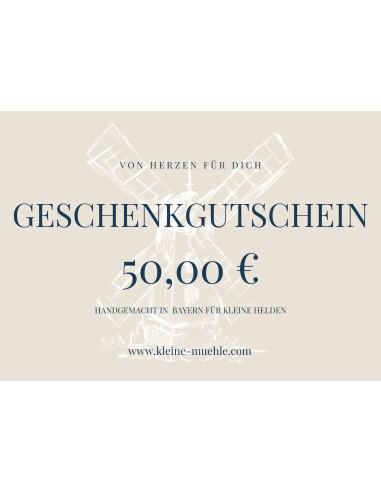 Digitaler Geschenkgutschein 50,00 € | kleine mühle