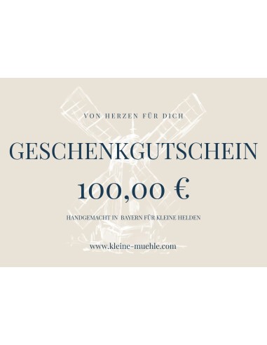 Digitaler Geschenkgutschein 100,00 € | kleine mühle