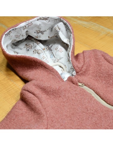Wollwalk Overall "Mäuseliebe" (Altrosa) mit niedlichem Baumwollfutter - Qualitätsmerkmal
