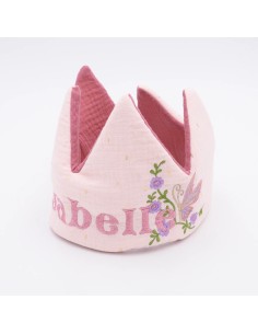 Geburtstagskrone "Schmetterling" (Rosa) | personalisierbar mit Namen