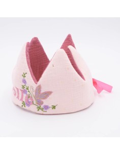 Geburtstagskrone "Schmetterling" (Rosa) | personalisierbar mit Namen 2