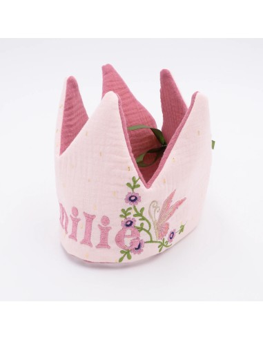Geburtstagskrone "Schmetterling" (Rosa) | personalisierbar mit Namen - Praktisch im Alltag
