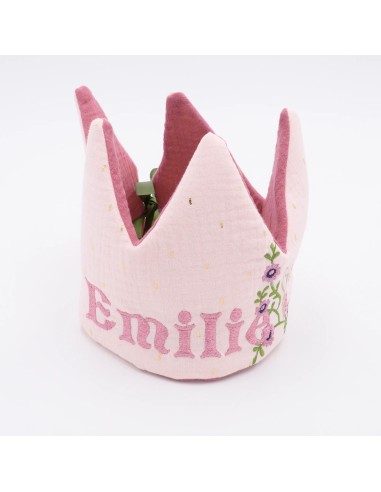 Geburtstagskrone "Schmetterling" (Rosa) | personalisierbar mit Namen - Weitere Perspektive