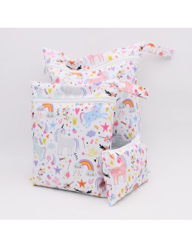Wetbag 'Fabelhafte Einhörner' – Die Nasstasche mit Einhorn-Motiv - Rückansicht