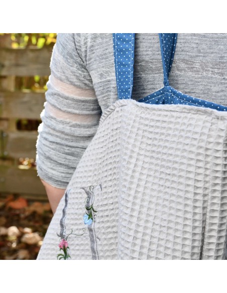Personalisierte Waffel-Umhängetasche "Grau" | Mommy Bag - Praktisch im Alltag