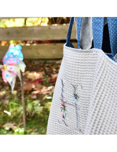 Personalisierte Waffel-Umhängetasche "Grau" | Mommy Bag - Handgemacht in Bayern