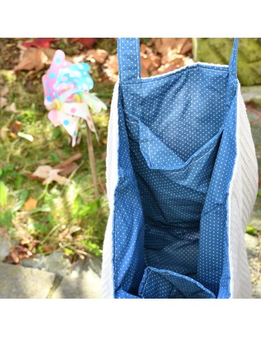 Personalisierte Waffel-Umhängetasche "Grau" | Mommy Bag - Design-Elemente
